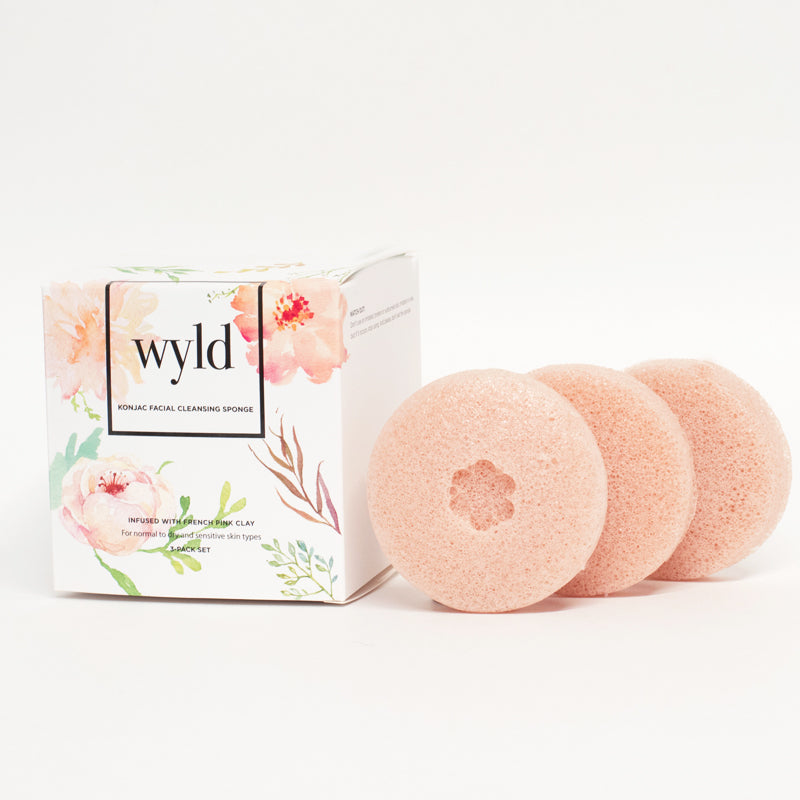 | SPONGE CLAY PACK Wyld PINK - KONJAC 3 FRENCH OF Skincare